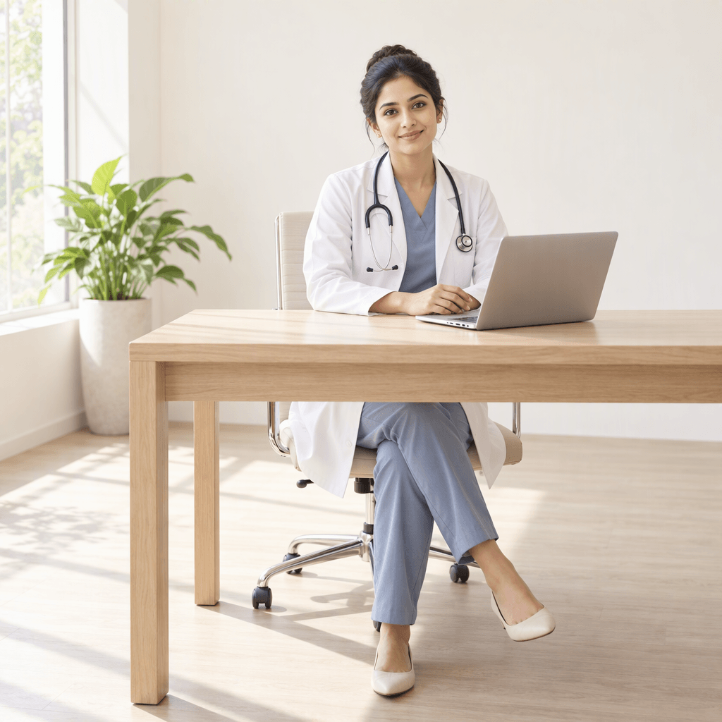 A video consultation with a doctor